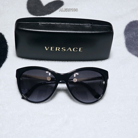 Versace women sunglasses black and gold